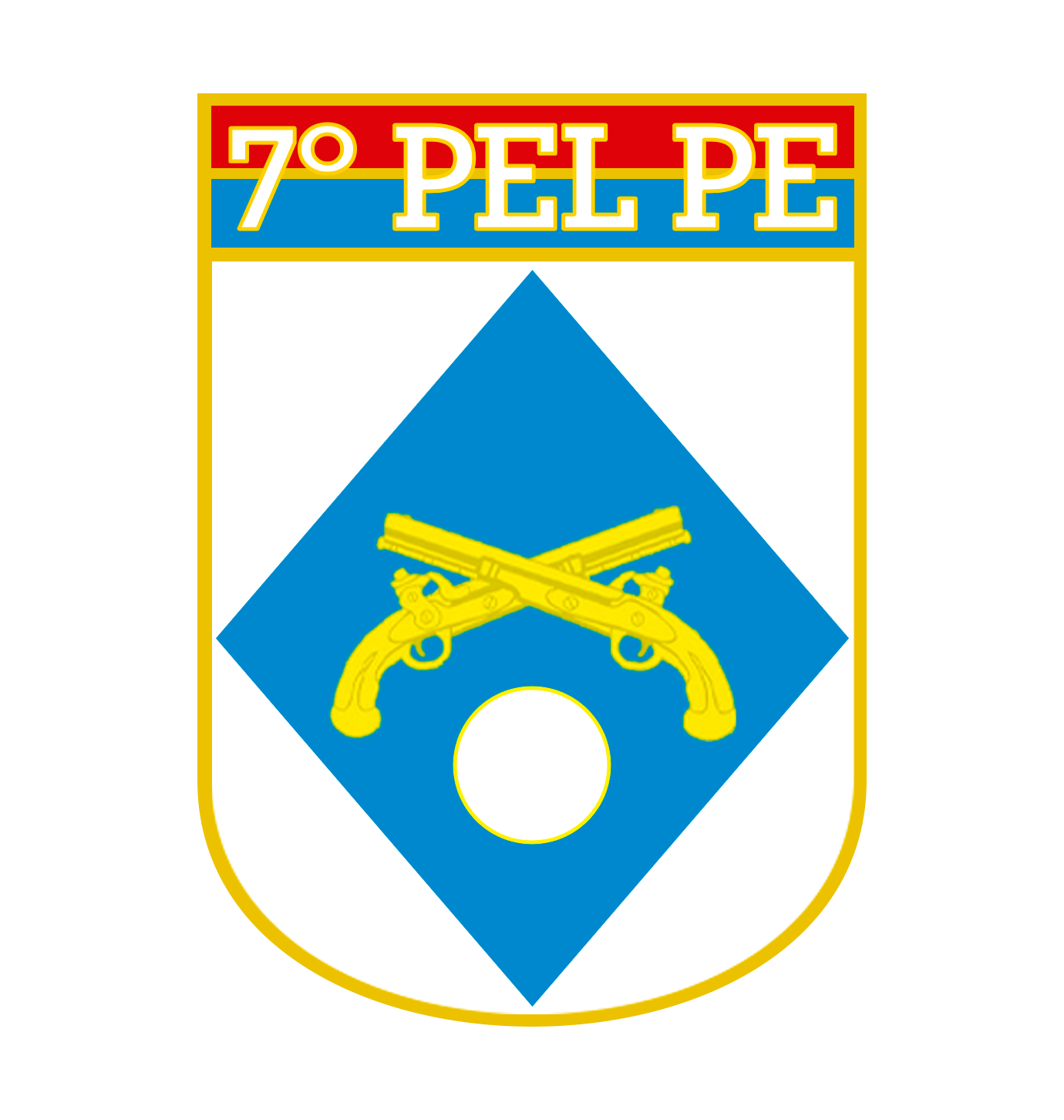 Logo do 7º Pelotão de policia do exército